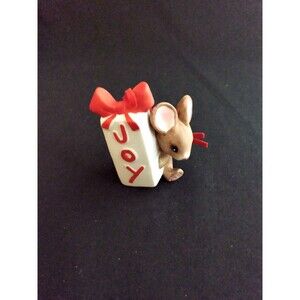 Vintage Ebeling & Reuss Co. 1984 Mouse "Joy" Christmas Ornament